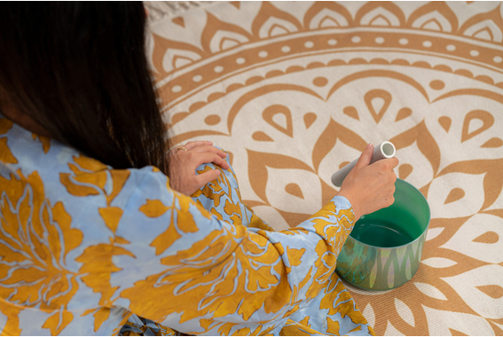 Meinl Sonic Energy ESOLCSB285 6,75\" Bol Chantant En Cristal Essence Solfeggio 285 Hz Turquoise-Vert image 5