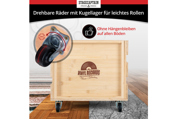 Stagecaptain SPKB-100 NT Scatola per Dischi "Emil" in Bambù Naturale image 5