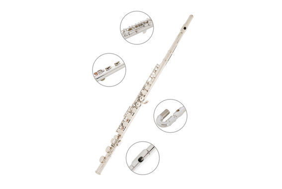 Classic Cantabile FL-200U Querflöte Neusilber  - Retoure (Zustand: sehr gut) image 5