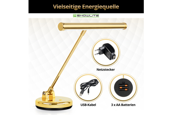 Showlite KW LED Pianoleuchte Gold Hochglanz  - Retoure (Zustand: sehr gut) image 5