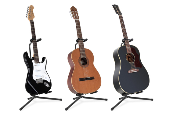 Classic Cantabile GS-30 BK Gitaarstandaard (licht) Zwart 3x Set image 5