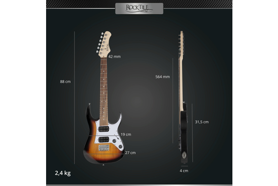 Rocktile Youngster YS-1SB 3/4 E-Gitarre Sunburst  - Retoure (Zustand: sehr gut) image 5