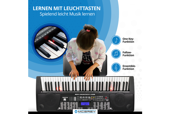 McGrey LK-6150 61 Tasten Keyboard mit Leuchttasten und MP3-Player  - Retoure (Zustand: gut) image 5