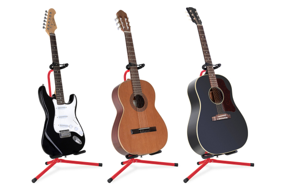 Classic Cantabile GS-30 RD Supporto per Chitarre (leggero) Rosso Set da 5 image 5