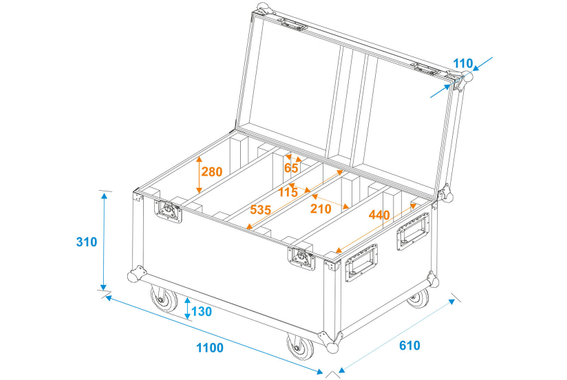 Roadinger Flightcase 4x Multiflood Pro image 5
