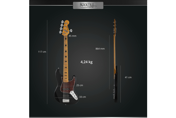 Rocktile Pro JBS50-BK E-Bass Schwarz  - Retoure (Zustand: gut) image 5