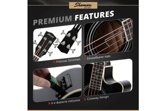 Shaman AB4-50CE-BK Basse Acoustique Noire image 5