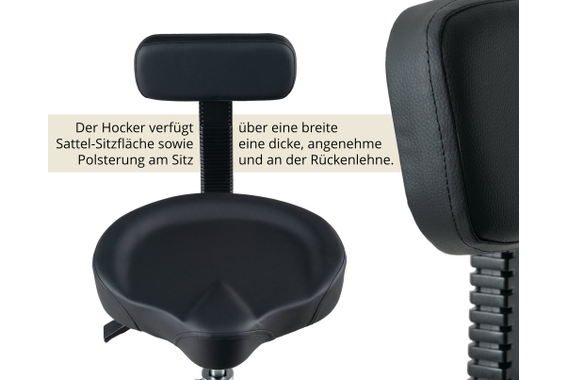 XDrum BeatSeat Tabouret de Batterie Selle Pneumatique avec Dossier image 5