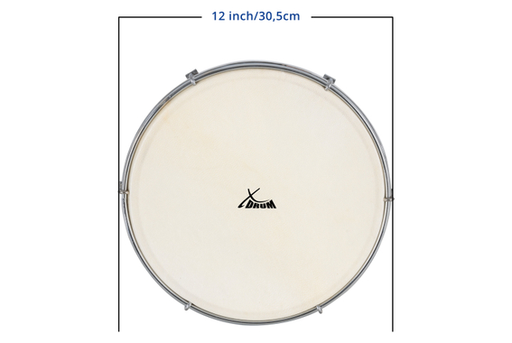 XDrum HTM-12S 12" Handtrommel met Natuurlijke Vellen image 5