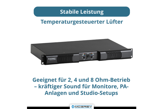 McGrey PA-4502 Amplificateur De Puissance 1 U 2x 450 Watt image 5