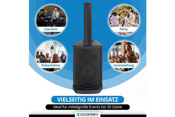 McGrey E-208LAB Aktiv Line Array Akku-Säulenanlage  - Retoure (Zustand: gut) image 5