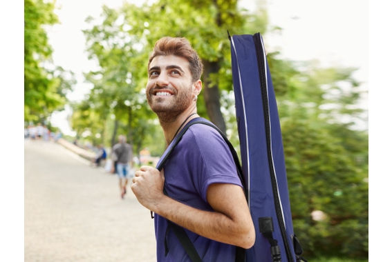 Rocktile Custodia Per Chitarra Classica 1/2 - Imbottita Con Imbracatura Zaino Blu image 5