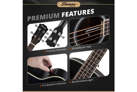 Shaman ABM4-50E-BK Basse Acoustique Noire image 5