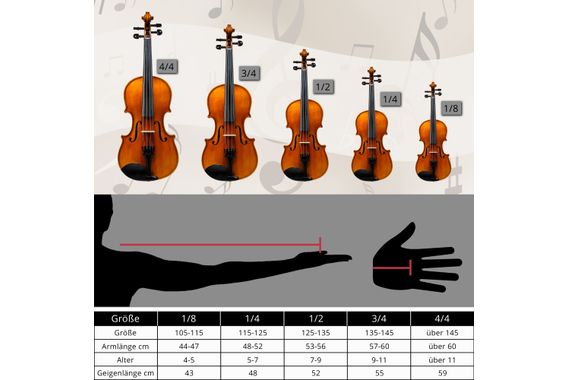 Classic Cantabile VP-100PK 1/2 Violinenset Pink image 5