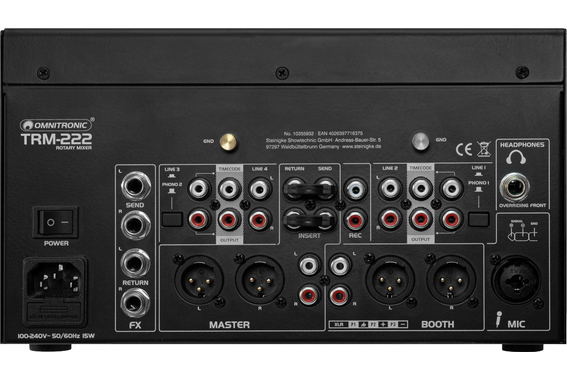 Omnitronic TRM-222 2-Kanaals Rotary-Mixer image 5