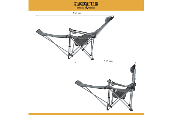 Stagecaptain CSF-600 MKII Nick Campingsessel mit Fußstütze  - Retoure (Zustand: sehr gut) image 5