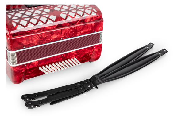 Classic Cantabile 72 Bass Akkordeon "Secondo V" Rot  - Retoure (Zustand: sehr gut) image 5