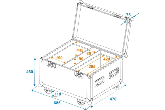 Roadinger Flightcase 2x TMH-W555 image 5