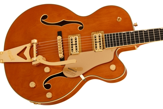 Gretsch Synchromatic Nashville Hollow Body Single-Cut with Bigsby 50's Orange Stain image 5