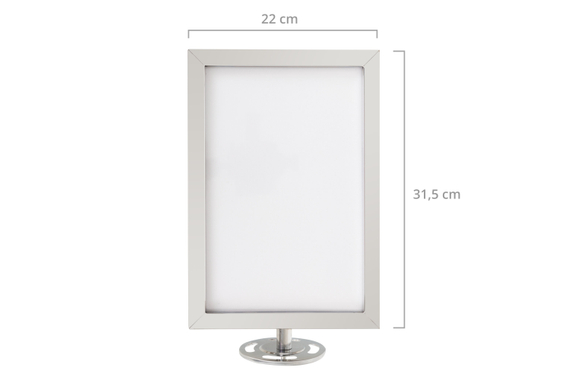 Stagecaptain SAHK-4 Supporto Cartelli Argento per PLS-150 Deluxe Palo Segnaletico image 5