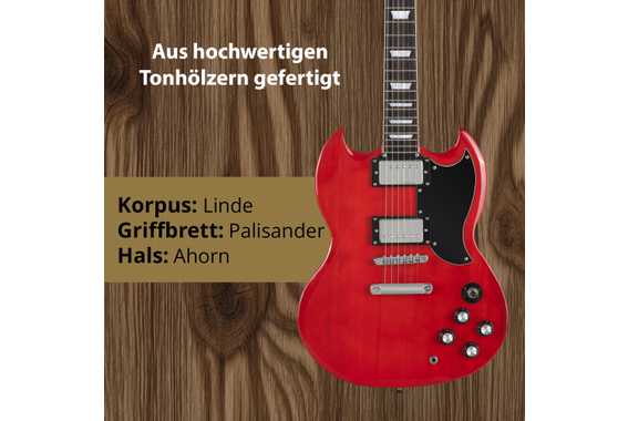 Rocktile Pro S-Red Chitarra Elettrica Heritage Cherry AK20G Set image 5