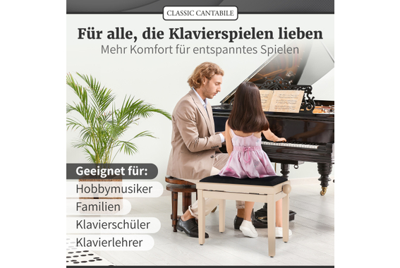 Classic Cantabile Pianobank LA Matt  - Retoure (Zustand: gut) image 5