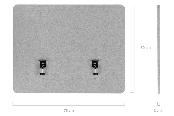 Pronomic DiviDesk-7560 GY Tischtrennwand  - Retoure (Zustand: sehr gut) image 5