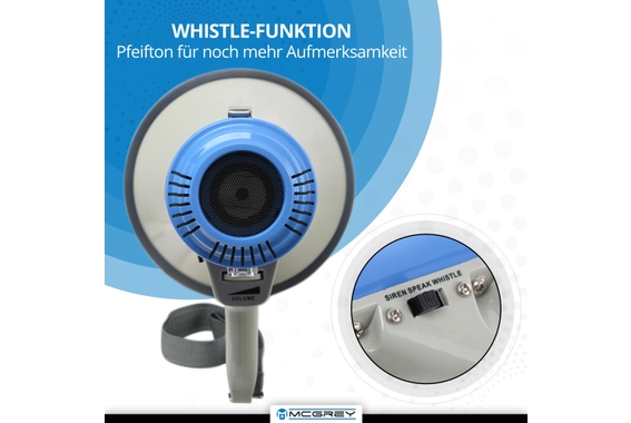 McGrey MP-200S megafoon, max. 60 Watt, 1000m image 5