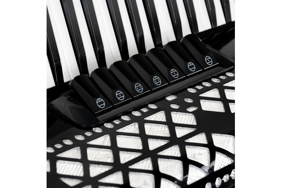 Classic Cantabile 96 Bas Accordeon "Secondo V" Zwart Set image 5