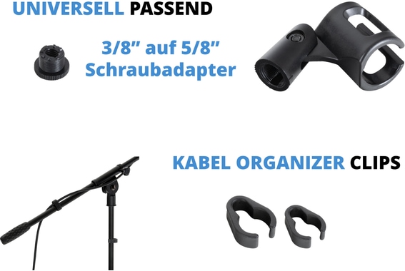 McGrey MBS-01 Pied de Micro avec Perche et Pince Micro 5x Set image 5