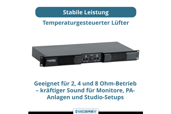 McGrey PA-4504 Amplificateur De Puissance 1U 4x 450 Watt image 5