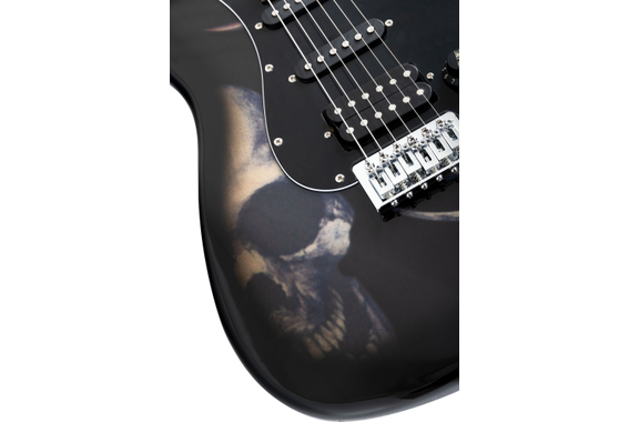 Rocktile Pro ST60-SK E-Guitarra Skull + Escuela de Guitarra image 5