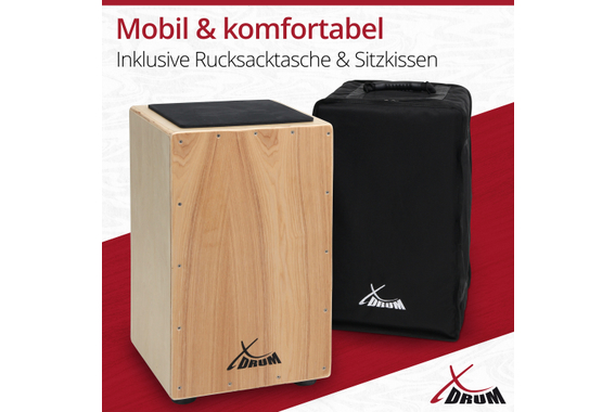 XDrum Cajon Primero Natur inkl. Cajonschule und Tasche  - Retoure (Zustand: gut) image 5
