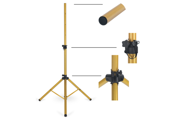 Pronomic SPS-1S GD Stativi per Casse in Acciaio Oro Set 2x con Borsa image 5