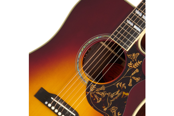 Epiphone Hummingbird Deluxe EC Autumn Burst image 5