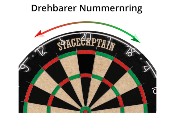 Stagecaptain DBS-1715 BullsEye Pro Cible de Fléchettes + Set Support Or image 5