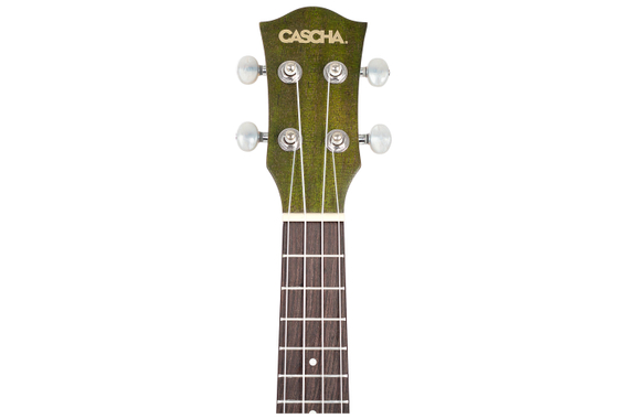 Set Ukulele Sopran Cascha Premium Mahogany Verde image 5