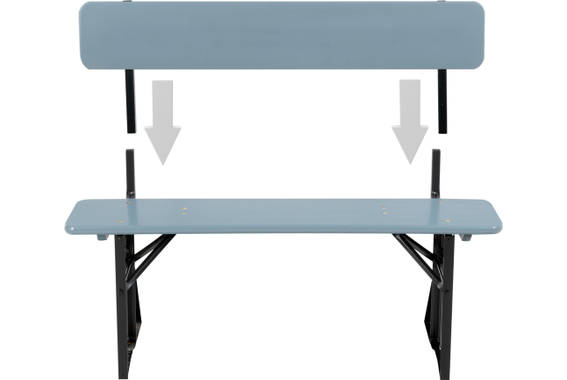 Stagecaptain BBB-119 GY Hirschgarten Bierzeltbank mit Lehne 119 cm Grau  - Retoure (Zustand: sehr gut) image 5