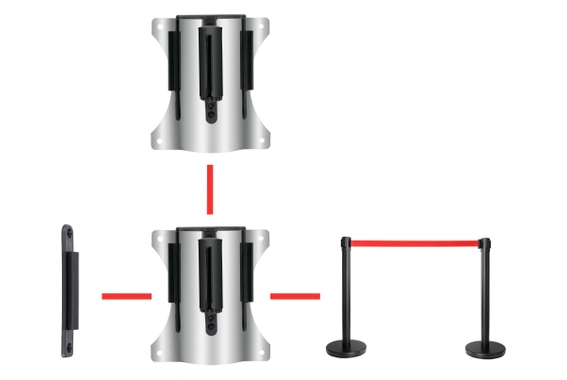 Stagecaptain PLSW-300 SR Personenleidingssysteem Gordelcassette Zilver image 5