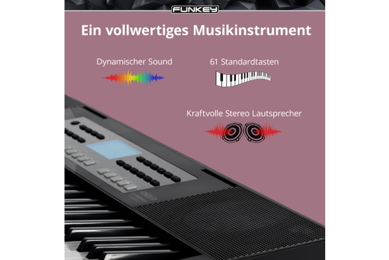 FunKey 61 Performer Set Noir Incl. Support Clavier + Banc image 5