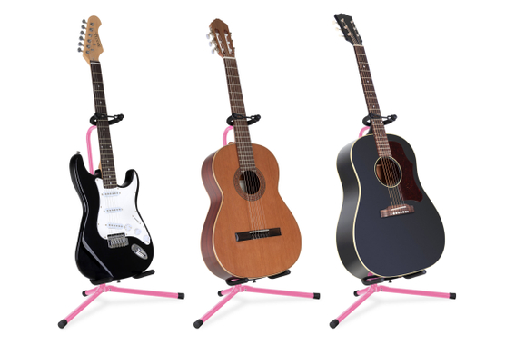 Classic Cantabile GS-30 PK Supporto per Chitarre (leggero) Rosa Set da 3 image 5