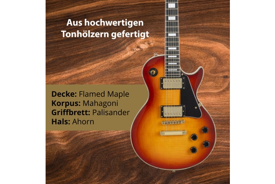 Rocktile Pro L-200OHB Guitare Électrique Orange Honey Burst AK20G Set image 5