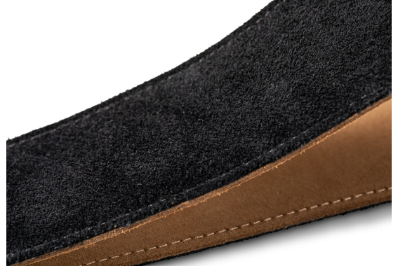 Taylor 2.5" Embroidered Suede Guitar Strap Black image 5