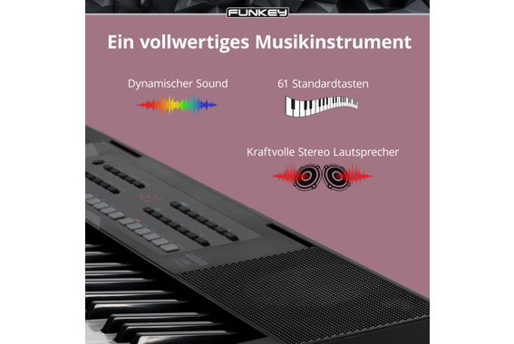 FunKey 61 MKII Clavier Noir Pack Incl. Pied Et Banc image 5