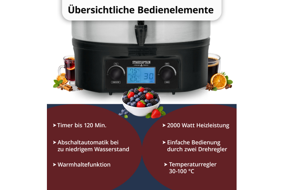 Stagecaptain GWK-27D Glühweinkocher  - Retoure (Zustand: sehr gut) image 5