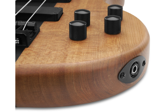 Rocktile Pro LB104-N LowBone E-Bass Natural Gigbag Set image 5