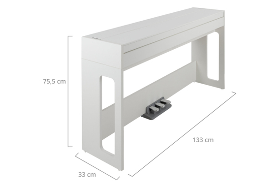 Classic Cantabile DP-S1 WM Electric Piano Matte White image 5