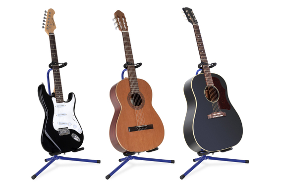 Classic Cantabile GS-30 BU Gitaarstandaards (lichtgewicht) Blauw 5x Set image 5