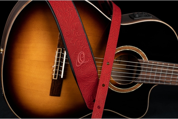 Ortega OSBY-3 Gitaarband Echtleer Byzantine Fire image 5