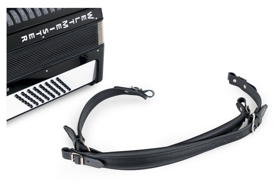 Weltmeister Perle 48  Bass Akkordeon 2-chörig Schwarz image 5